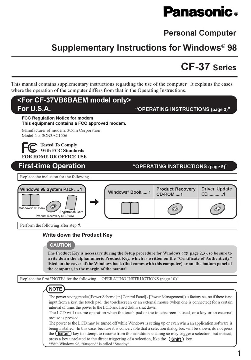 Panasonic CF-37 Series Wiring diagram