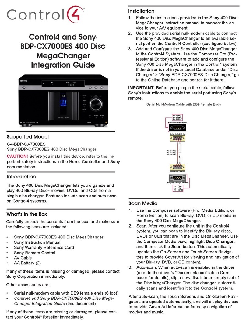 Contro l4 BDP-CX7000ES Integration guide