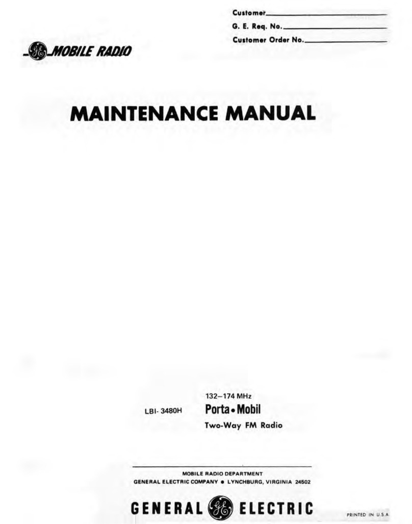 GE Porta Mobil LBI-3480H Maintenance manual