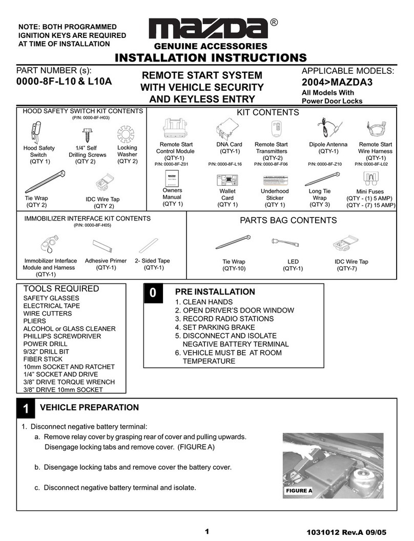 Mazda 3 2004 installation instructions