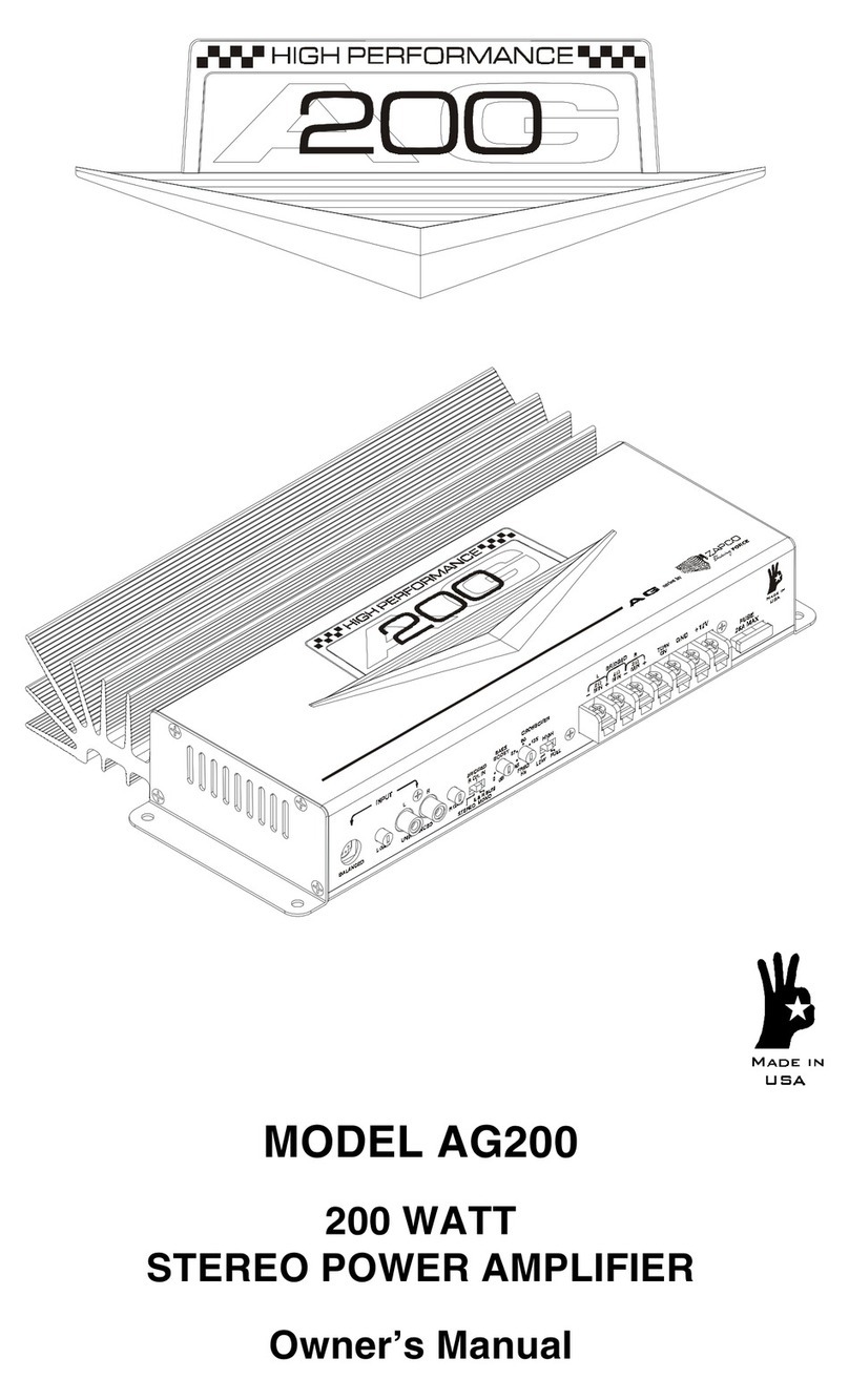 zapco AG200 owner's manual