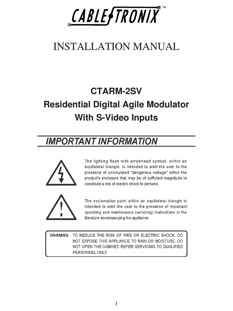 Cable-Tronix CTARM-2SV installation manual