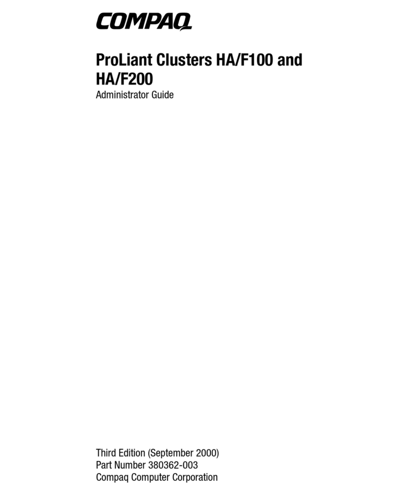 Compaq ProLiant Clusters HA/F100 Service manual