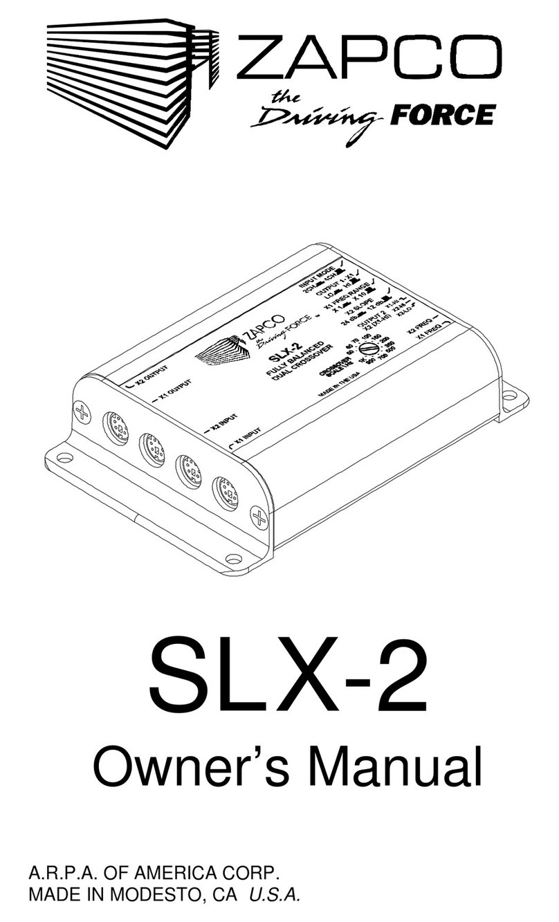 zapco SLX-2 owner's manual