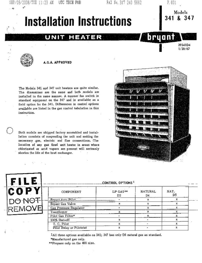 Bryant 341 User manual