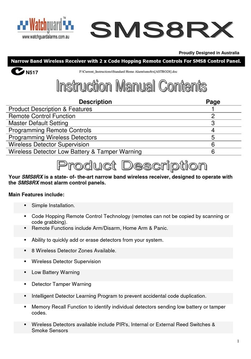 Watchguard SMS8RX instruction manual