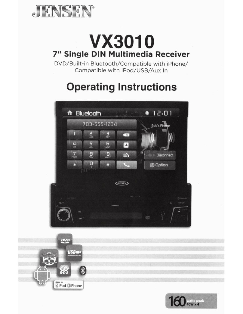 Jensen VX3010 operating instructions