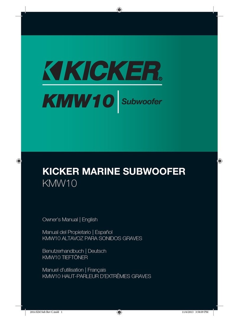 Kicker KMW10 User manual