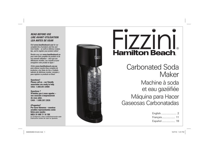 Fizzini Soda Maker user guide