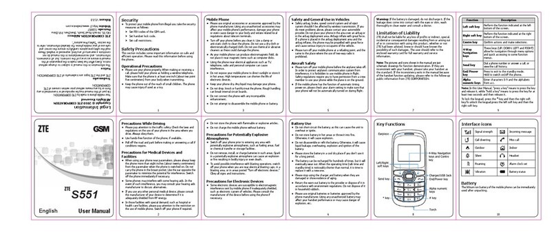 Zte S551 User manual