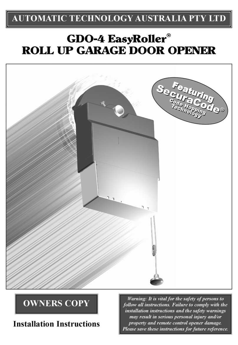 Automatic Technology GDO-4 EasyRoller User manual