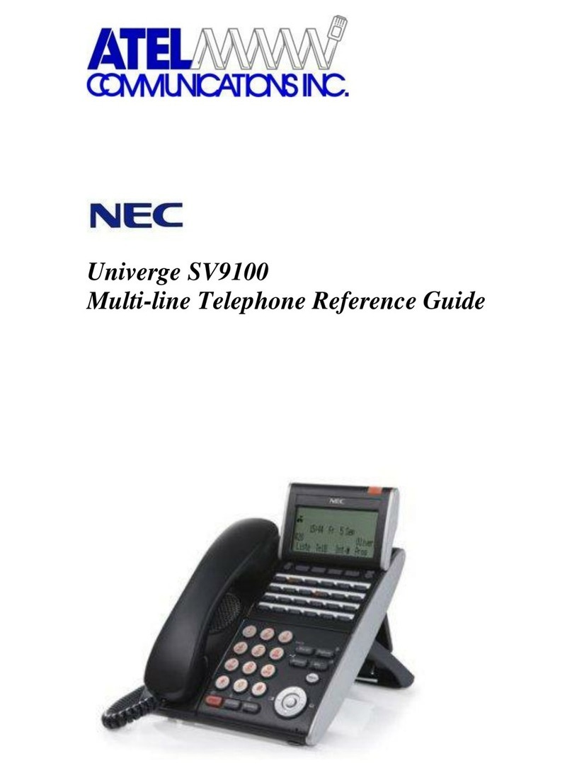 NEC Univerge SV9100 User manual NEC Univerge SV9100 User manual