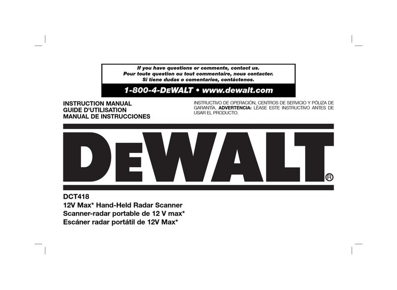 DeWalt XR Li-Ion DCT418 instruction manual