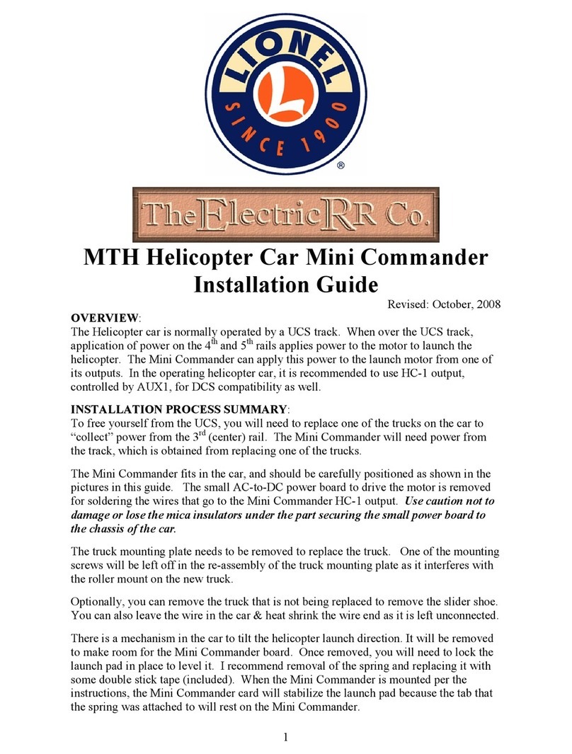 Lionel MTH Helicopter Car Mini Commander installation guide