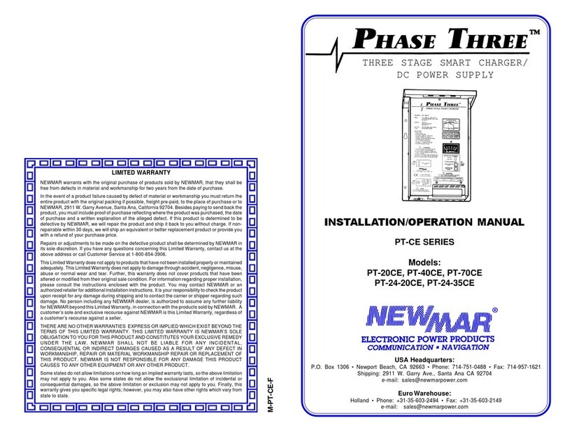 NewMar PT-20CE Installation & operation manual NewMar PT-20CE Installation & operation manual