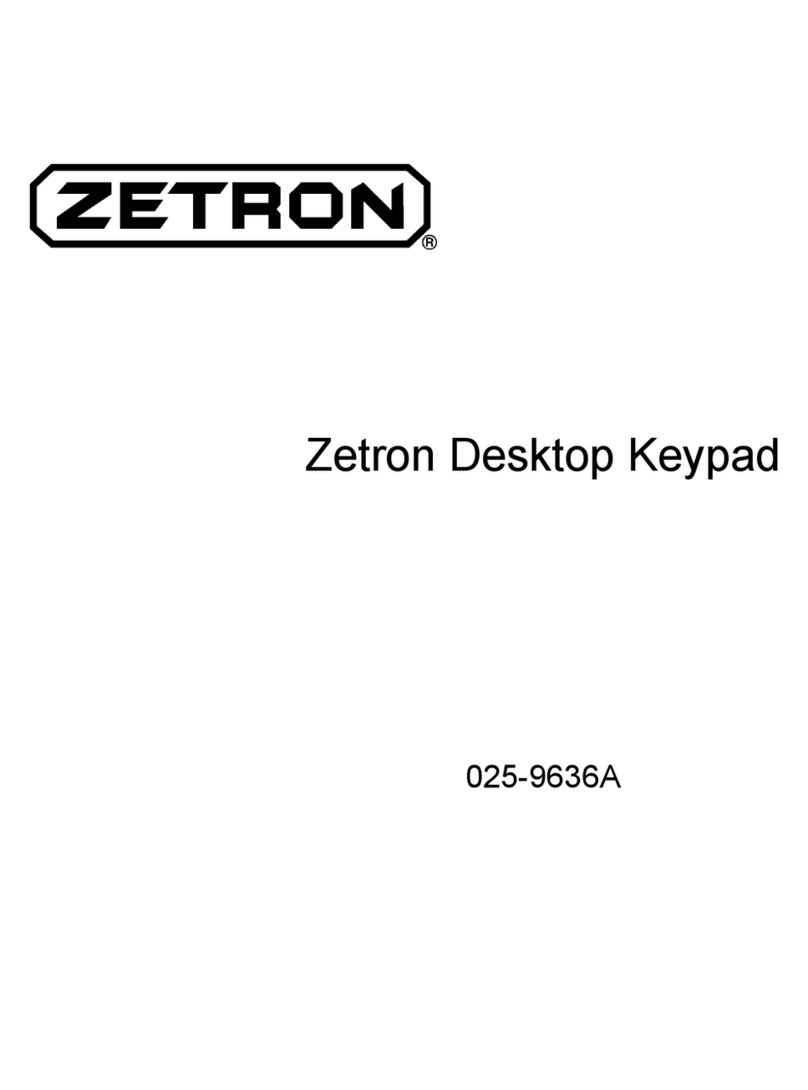 ZETRON 025-9636A User manual