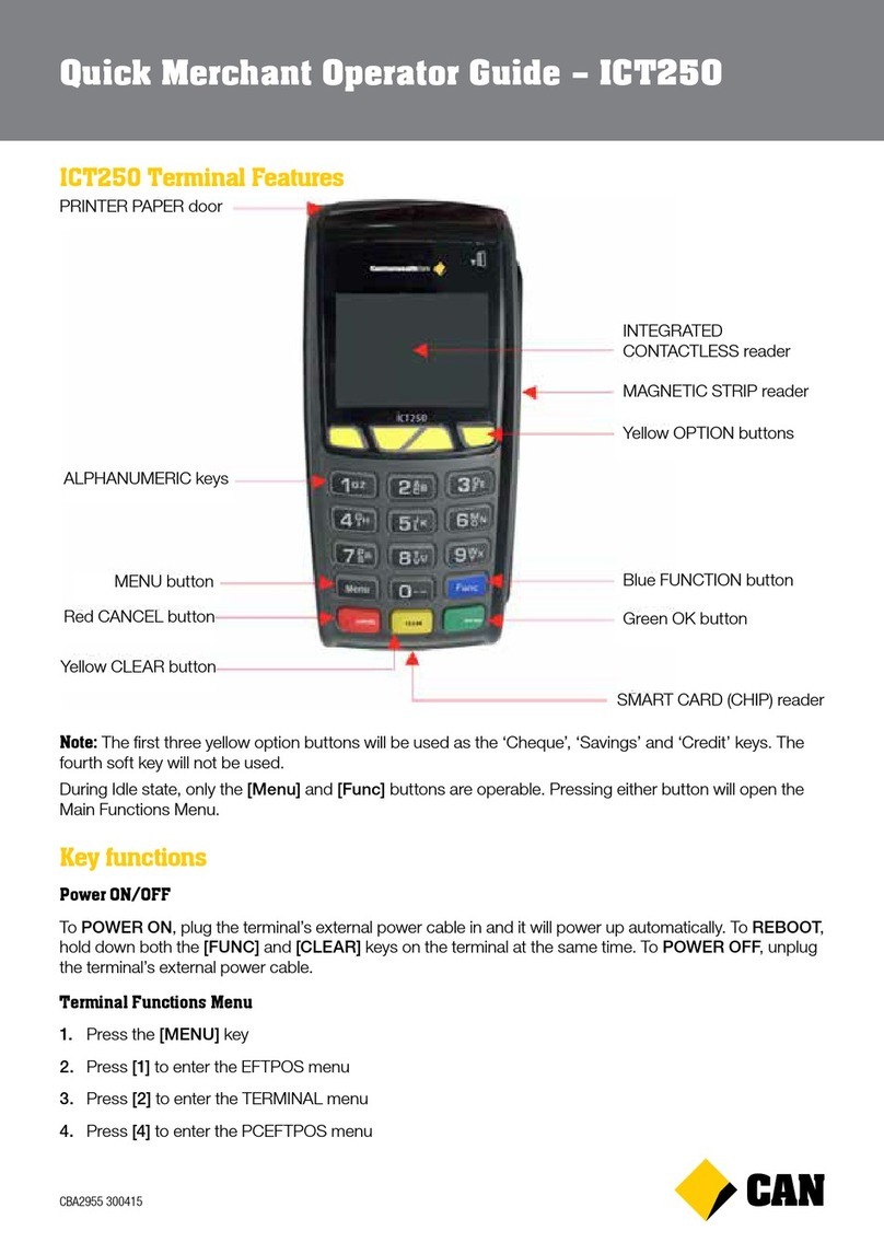 CAN ICT250 Operator's guide
