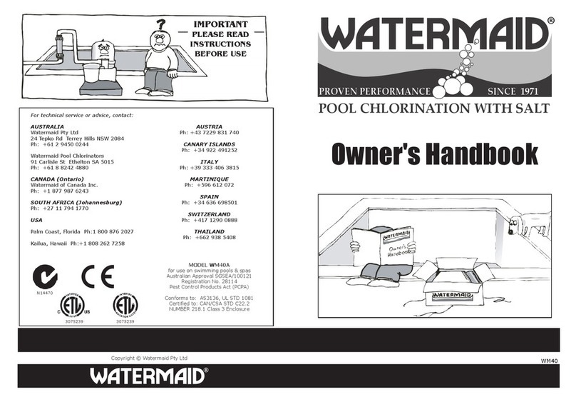Watermaid WM40 Owner's handbook