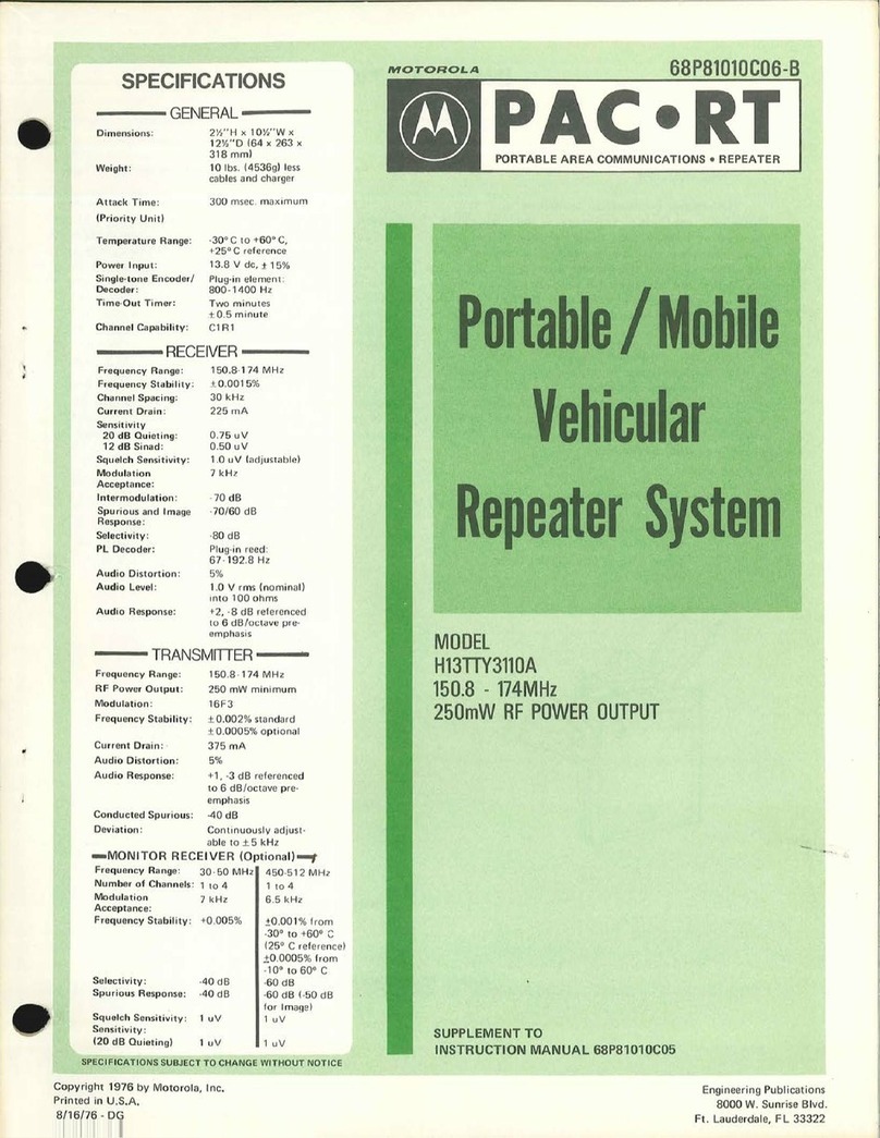 Motorola h13tty3110a Owner's manual