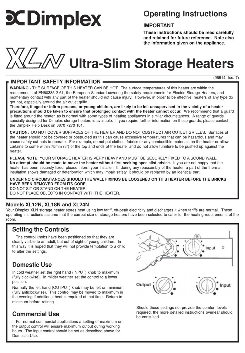 Dimplex xln operating instructions Dimplex xln operating instructions