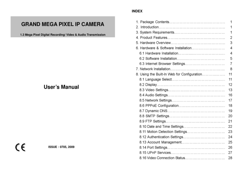 Grand MEGA PIXEL IP CAMERA user manual