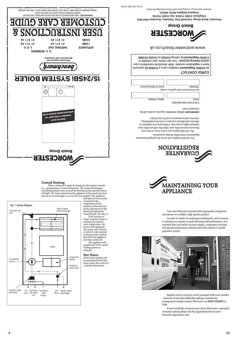 Worcester 15SBi User instructions & customer care guide