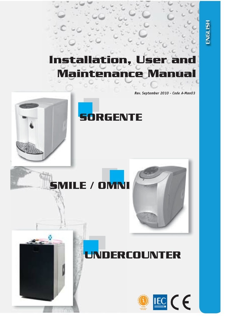 Escowa UNDERCOUNTER Installation, user and maintenance manual Escowa UNDERCOUNTER Installation, user and maintenance manual