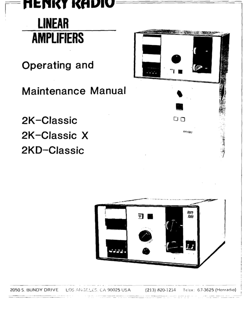 Henry Radio 2K-Classic Operating instructions