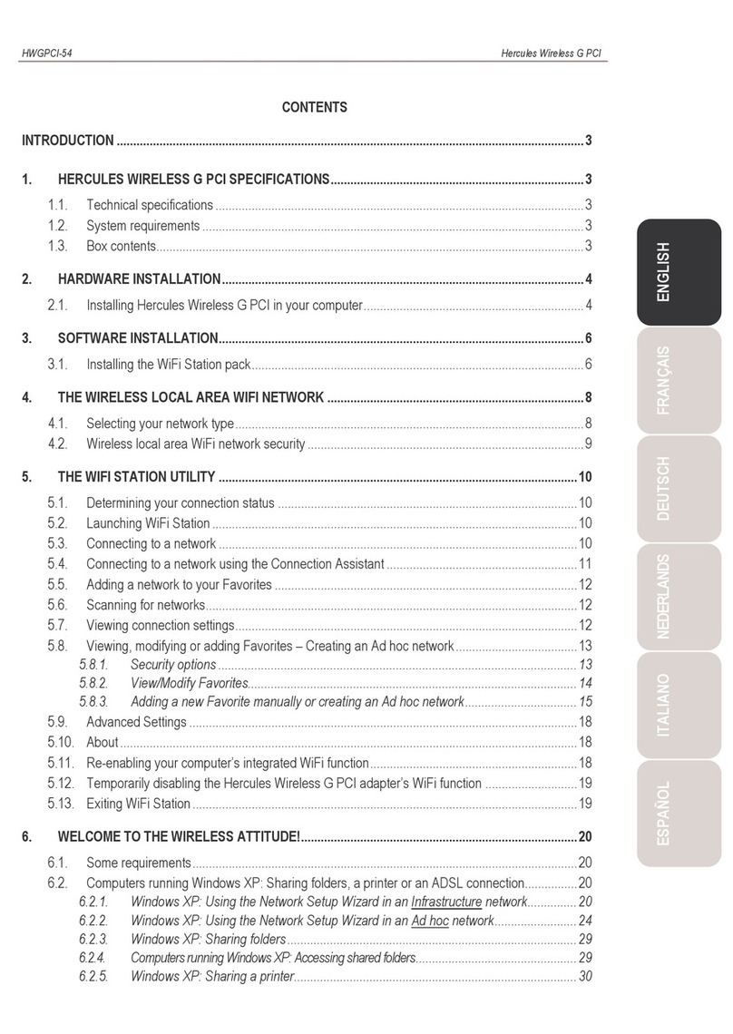 Hercules Wireless G ADSL Modem Router user guide
