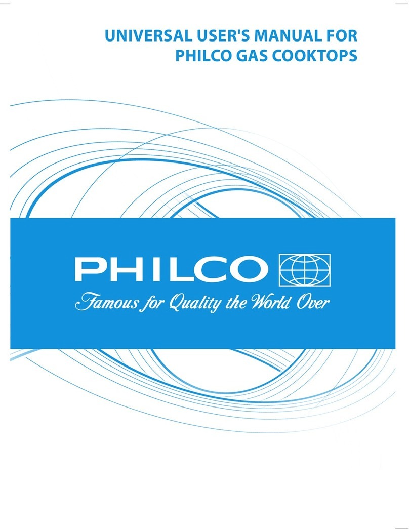 Philco Gas cooktops User manual