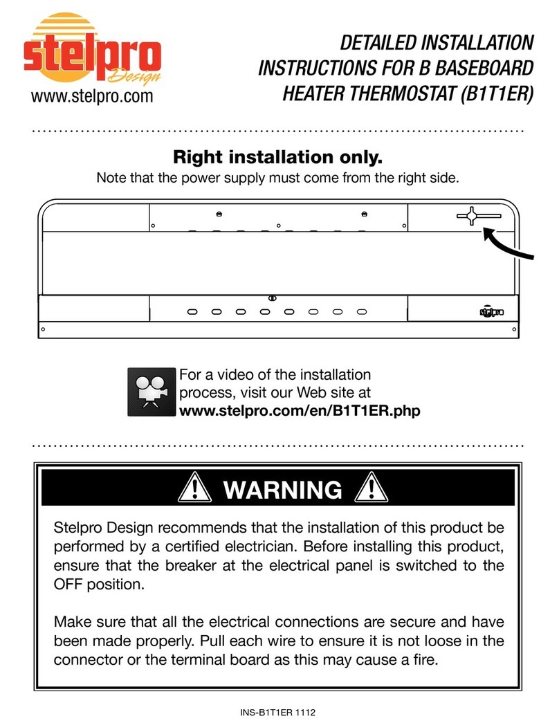 Stelpro B1T1ER Detailed installation instructions