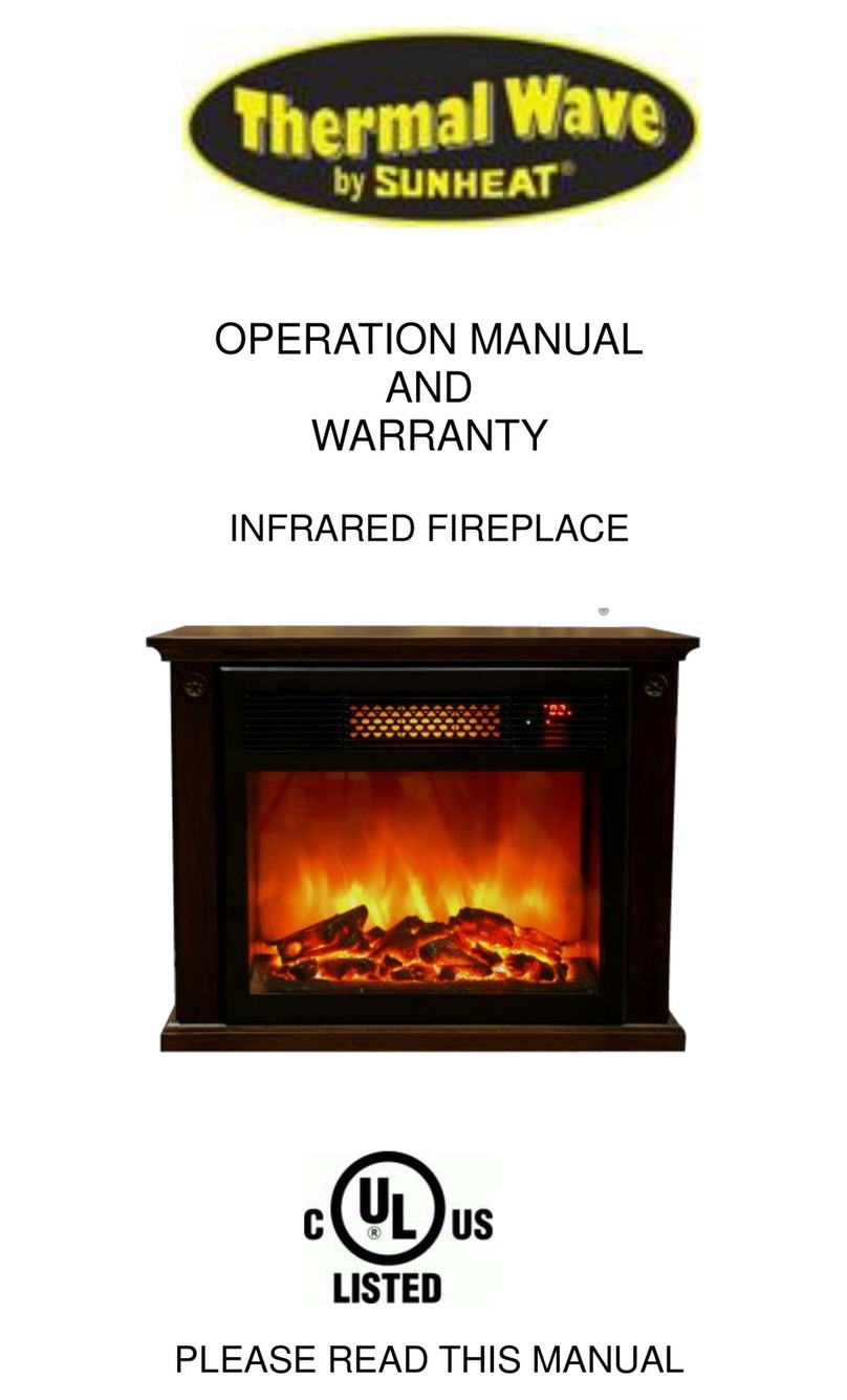 Thermal Wave INFRARED FIREPLACE Operation manual and warranty Thermal Wave INFRARED FIREPLACE Operation manual and warranty