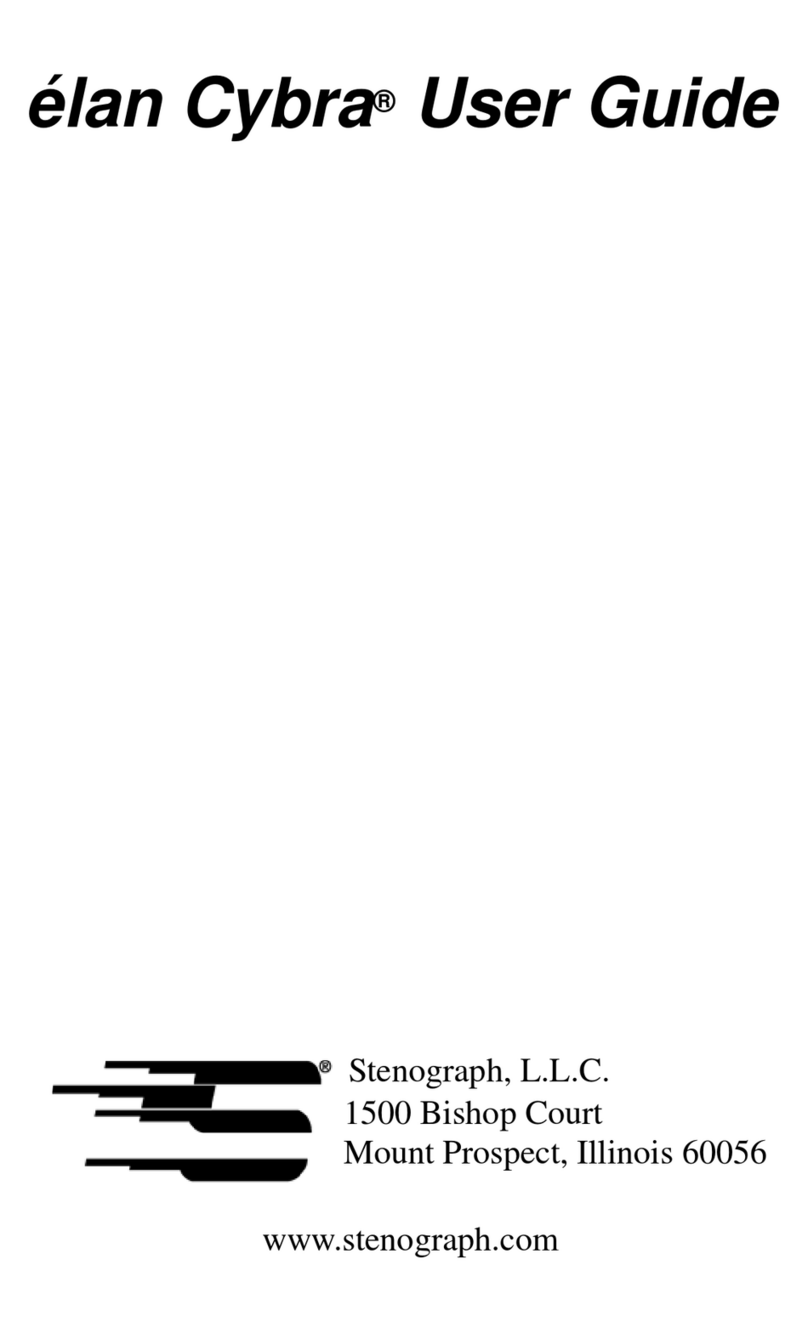 Stenograph elan Cybra User manual
