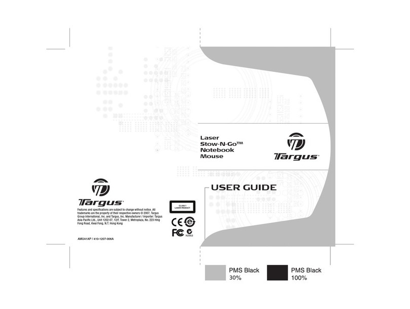 Targus Stow-N-Go Notebook Mouse User manual Targus Stow-N-Go Notebook Mouse User manual