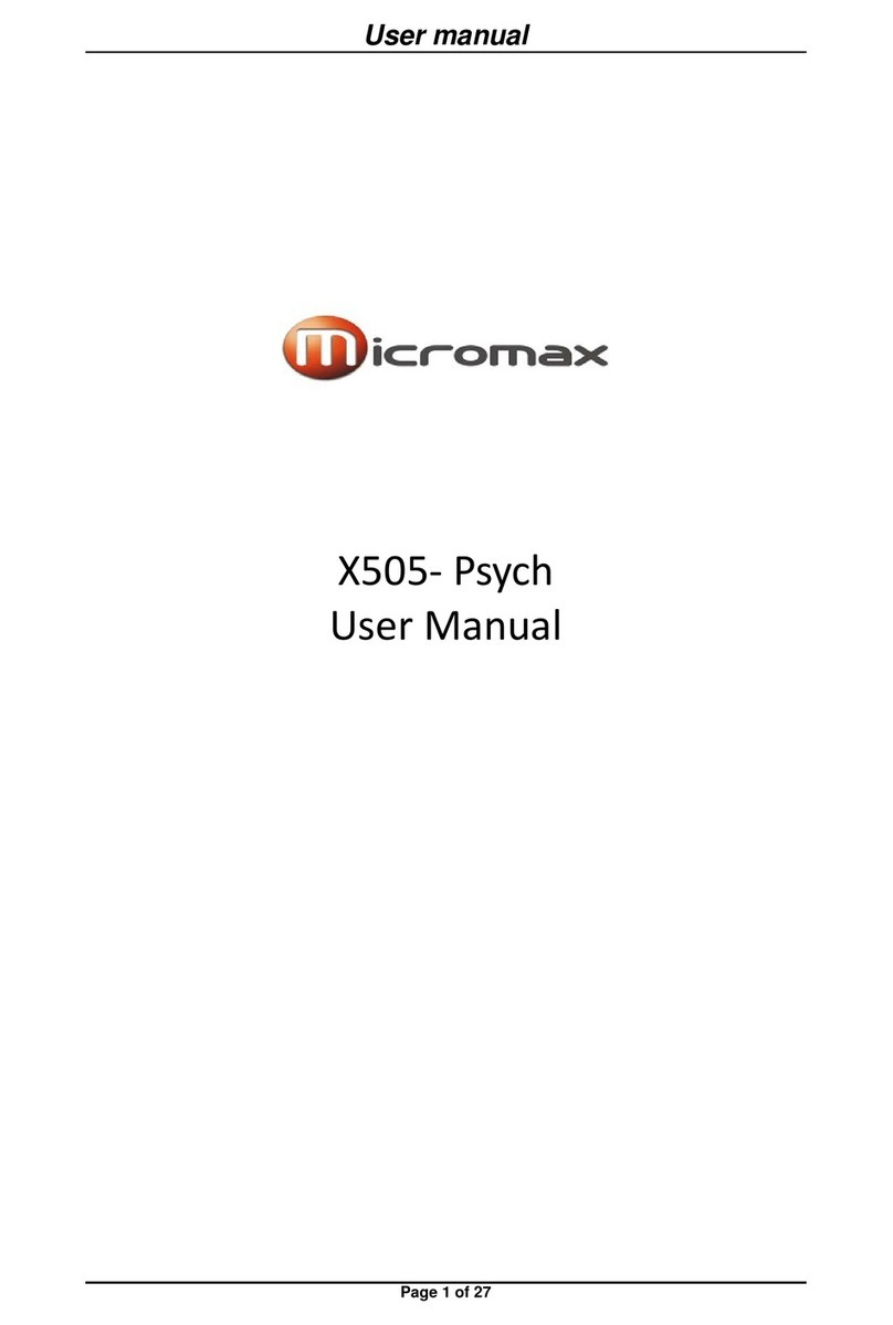 Micromax X505- Psych User manual
