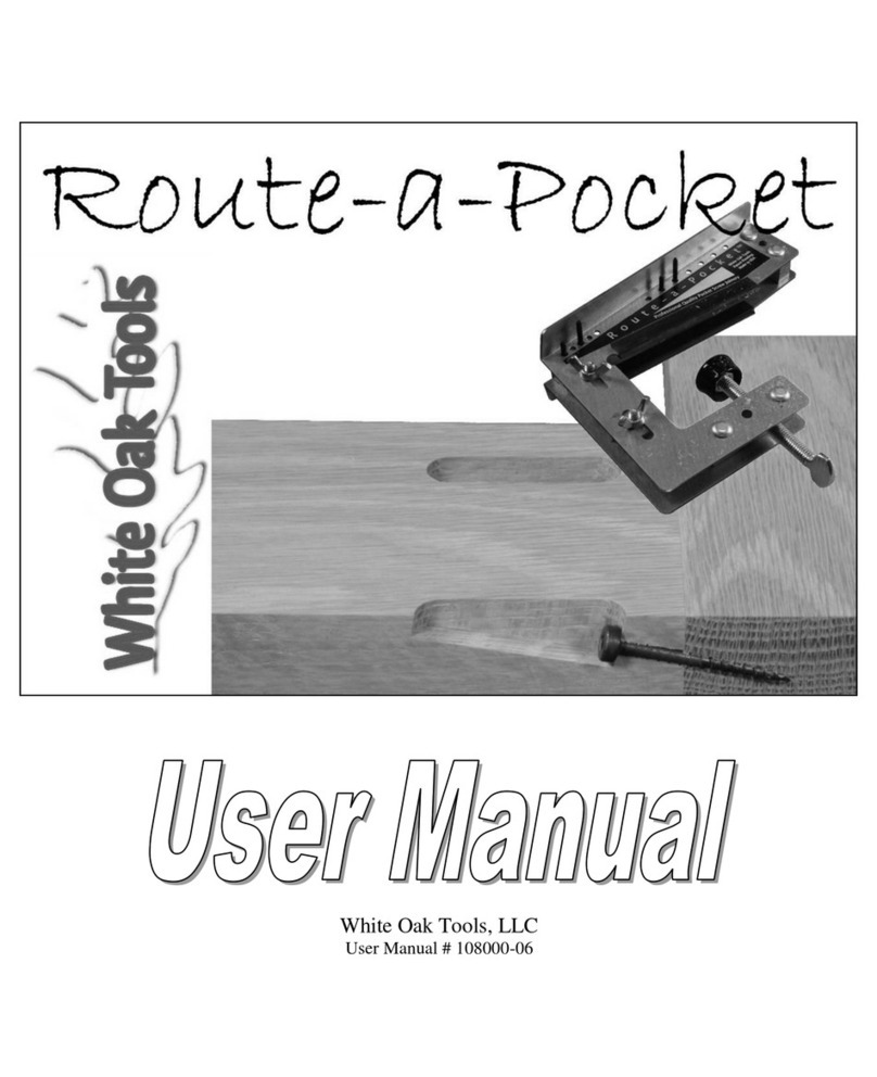 White Oak Tools Route-a-pocket User manual