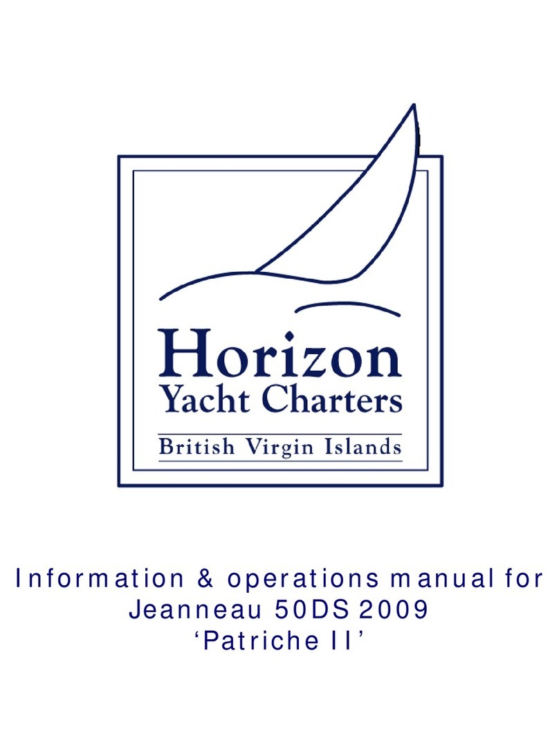 Horizon Yacht Charters Jeanneau 50DS 2009 'Patriche II' Information & operation manual