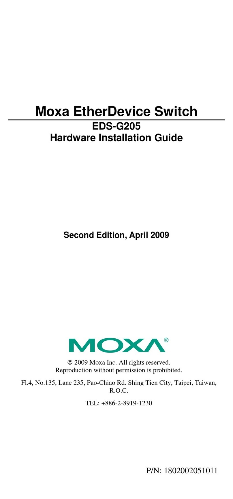 Moxa Technologies EtherDevice Switch EDS-G205 Manual