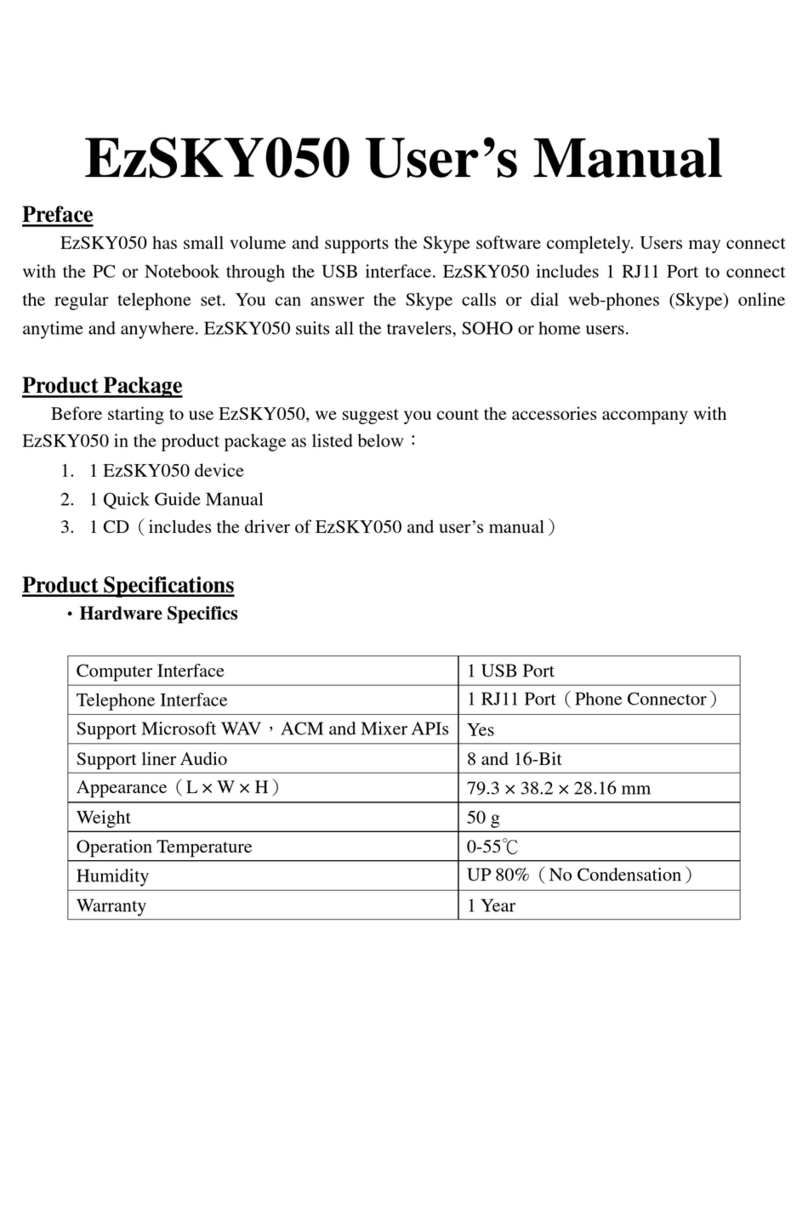 Zero One EzSKY050 user manual