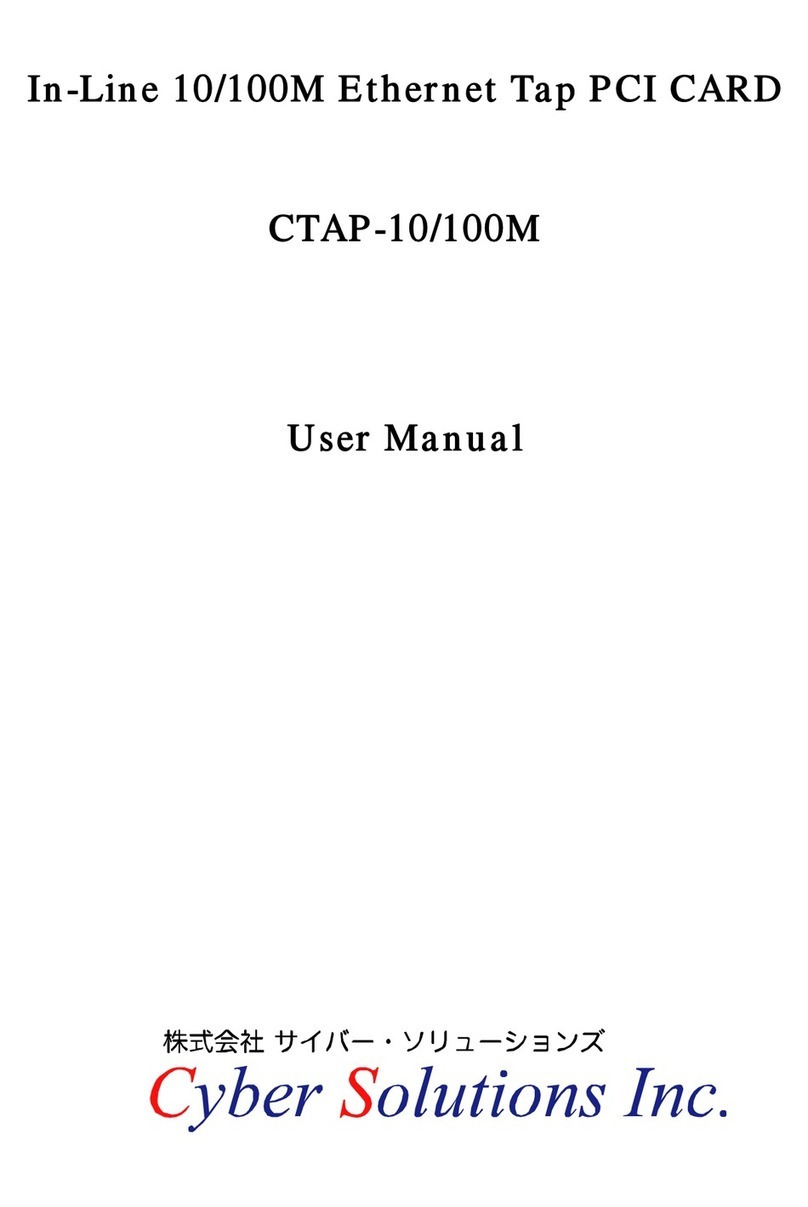 Cyber Solutions CTAP 10-100M user manual