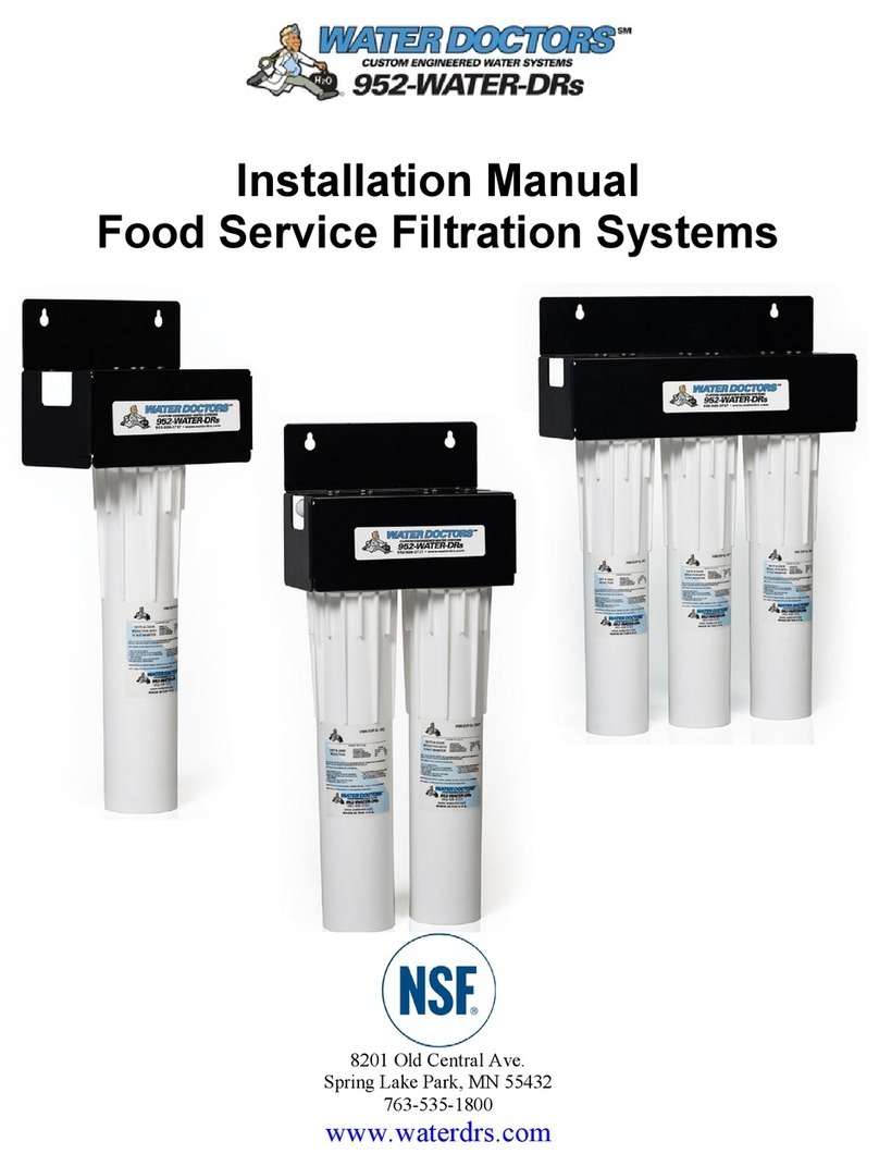 Water Doctors Food Service Filtration Systems installation manual Water Doctors Food Service Filtration Systems installation manual