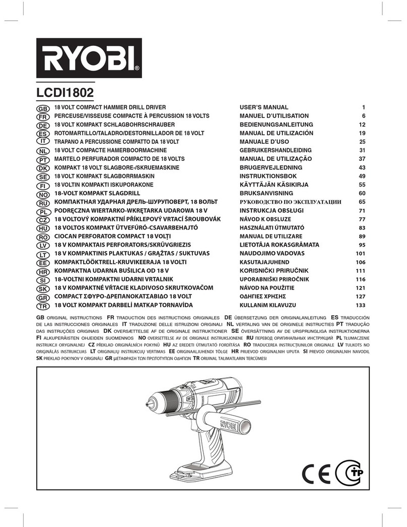 Ryobi LCDI1802 User manual