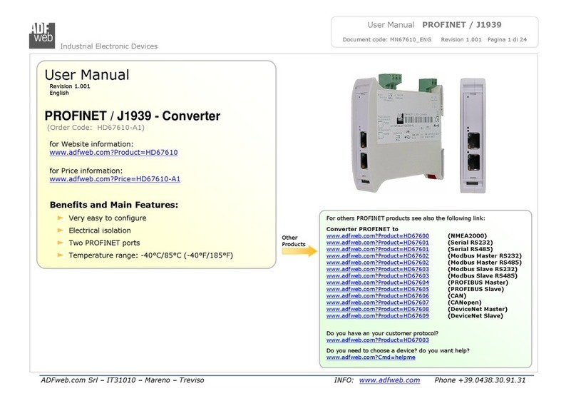 ADF Wed PROFINET / J1939 User manual