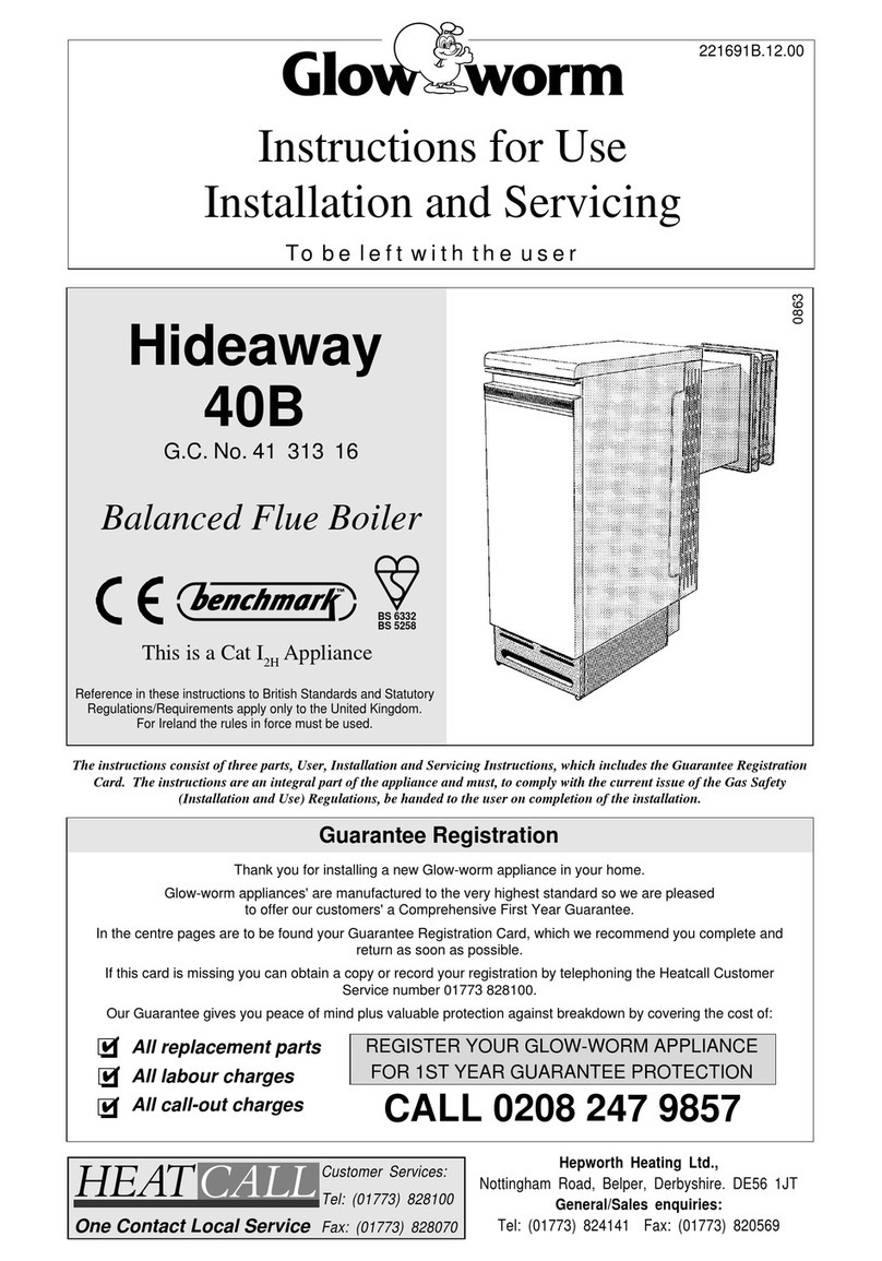 Glowworm Hideaway 40B Operating manual