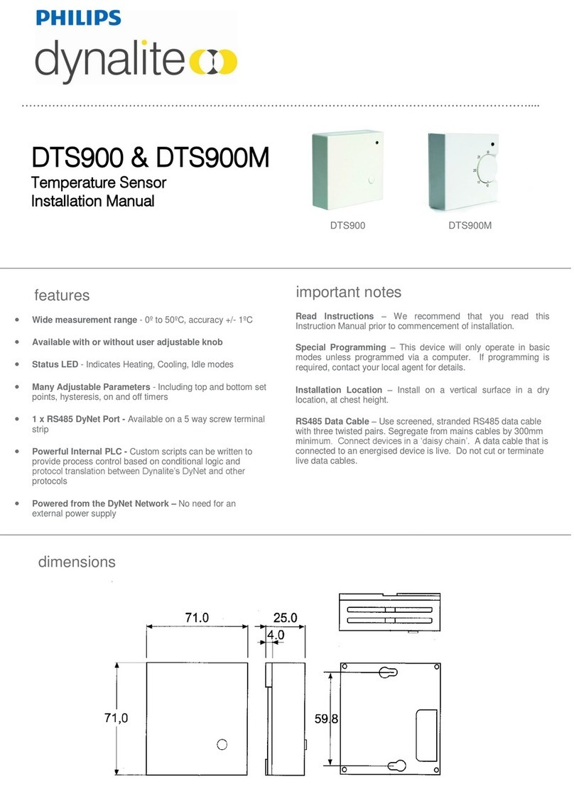Philips dynalite DTS900 installation manual Philips dynalite DTS900 installation manual