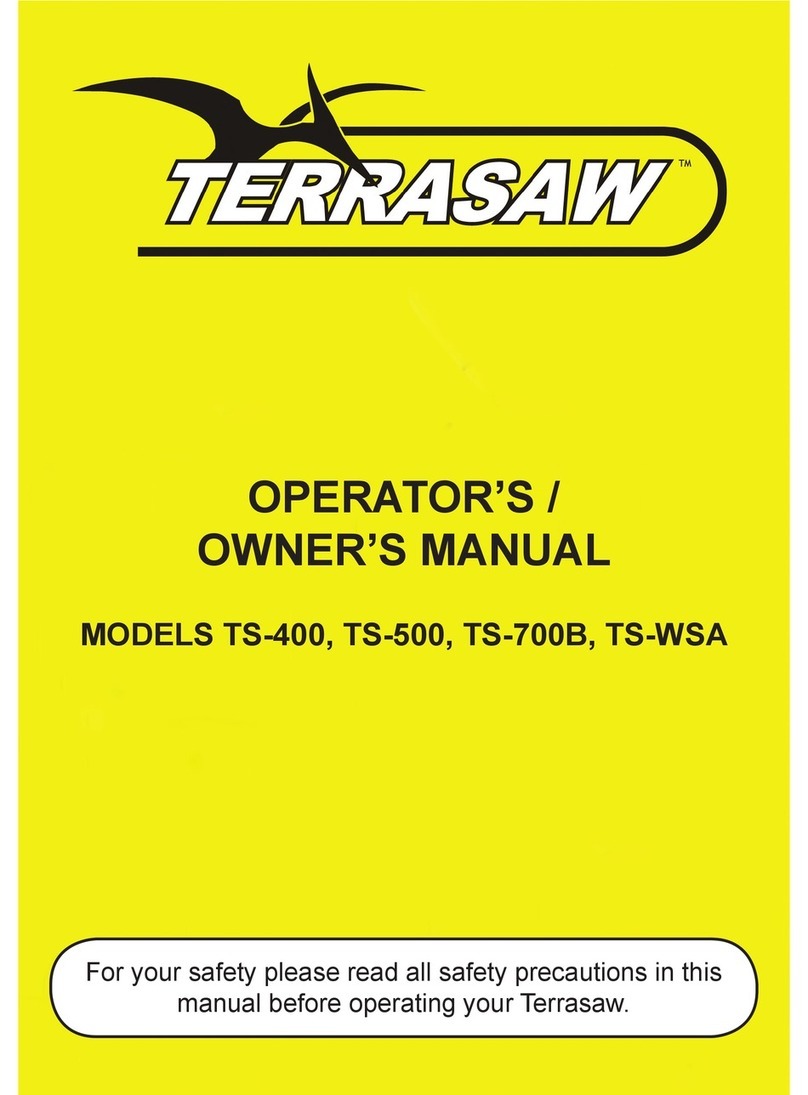 terrasaw TS-400 Operator owner's manual