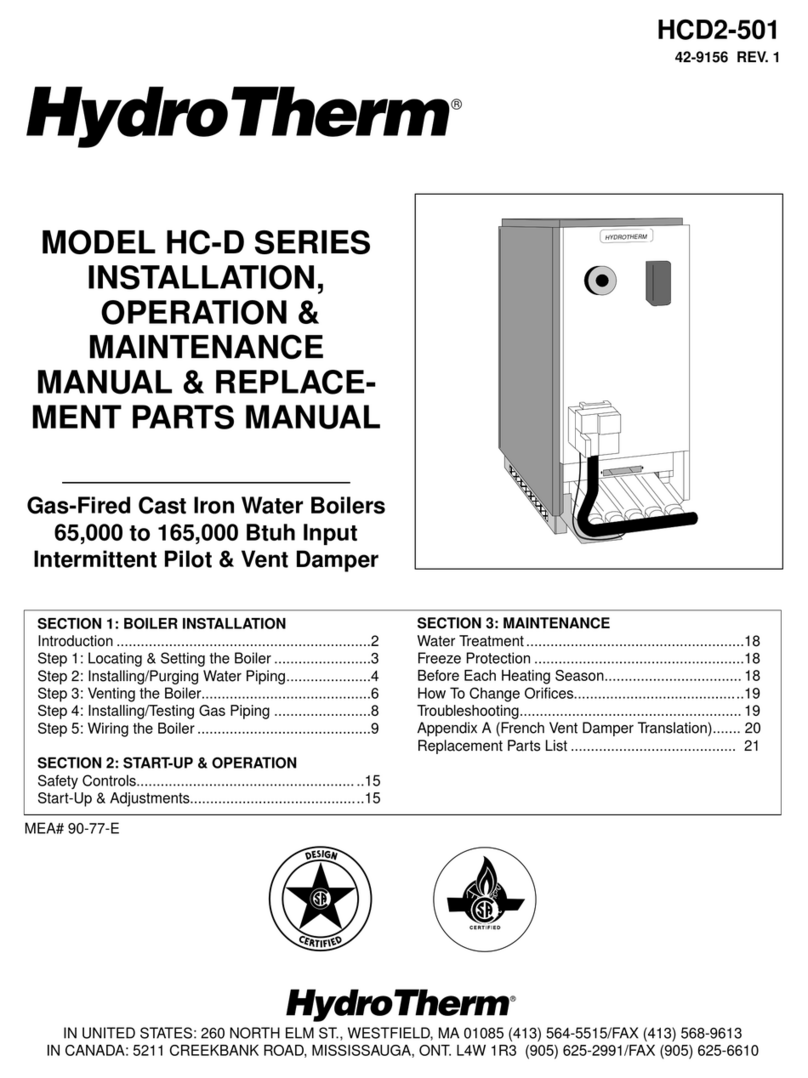 HydroTherm HC-65 Owner's manual