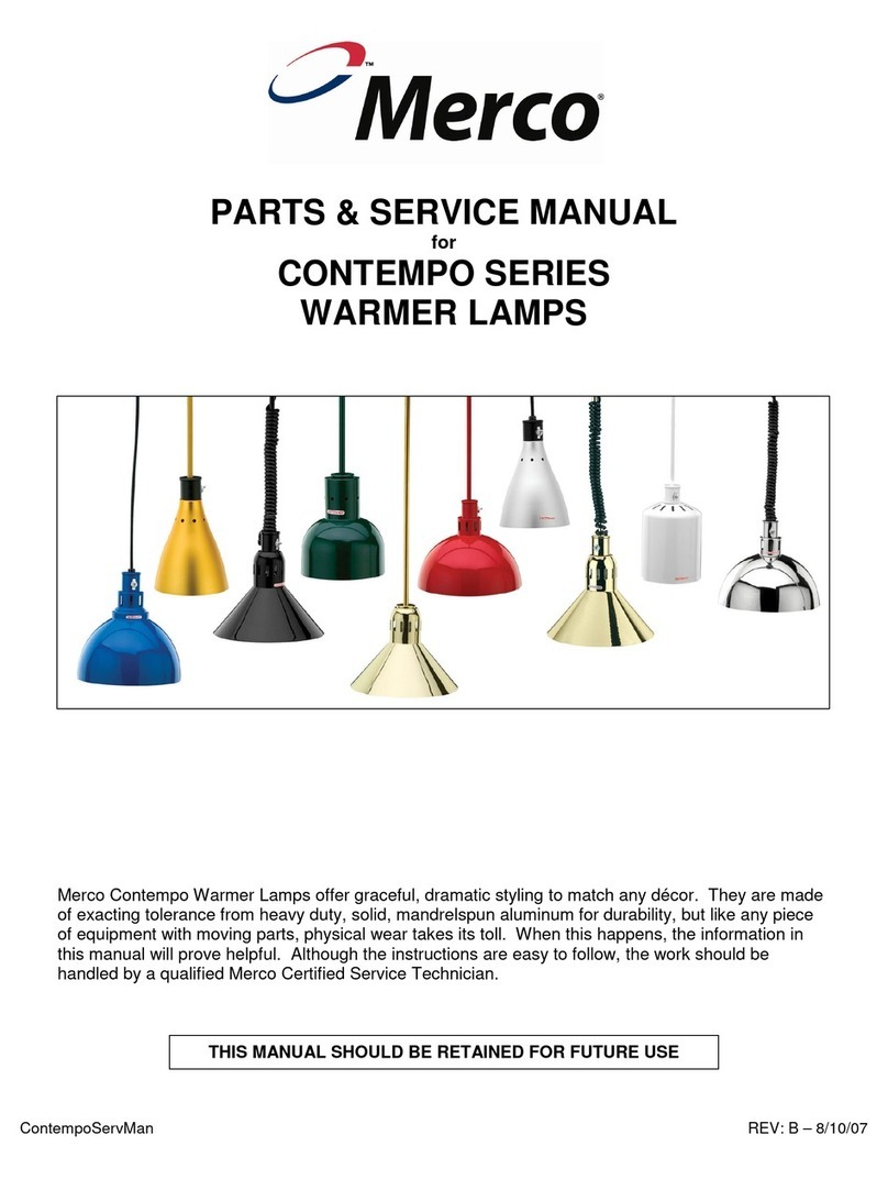 Merco CONTEMPO SERIES Parts & service manual