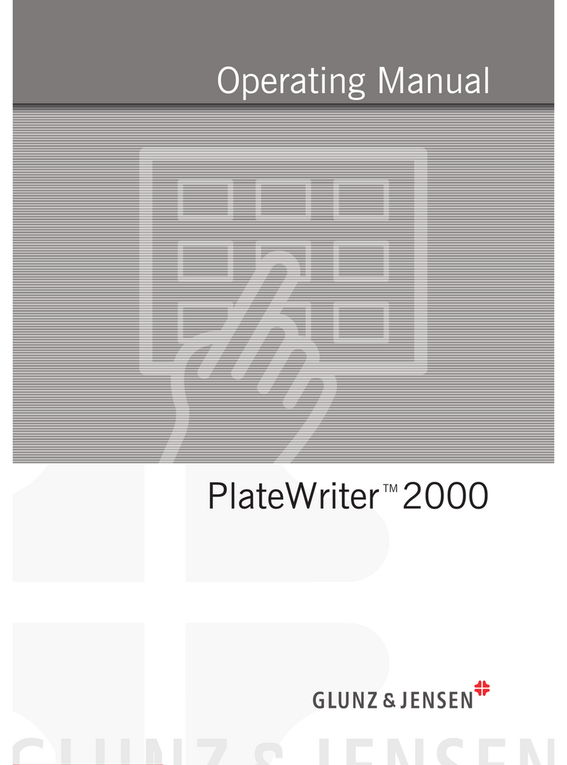 Glunz & Jensen PlateWriter 2000 User manual