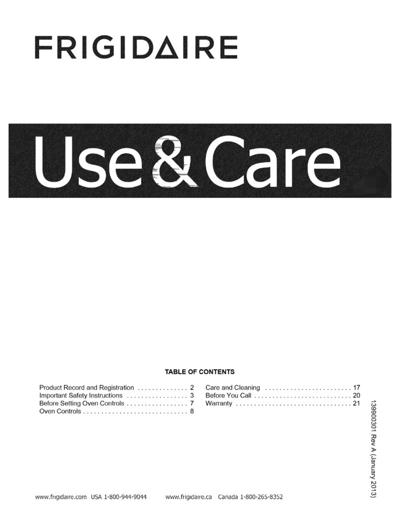 Frigidaire Oven User manual
